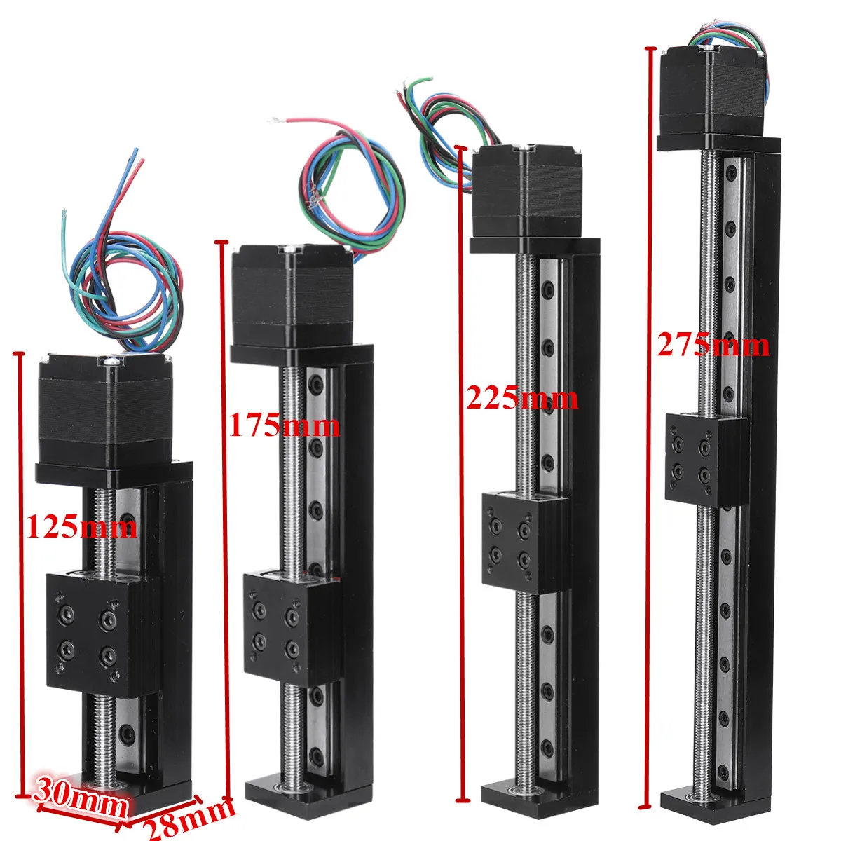 

CNC Linear Guide Stage Rail Motion Slide Stage Actuator 100mm T6*2 Motor Stepper Stroke Actuator for 3D Printer XYZ