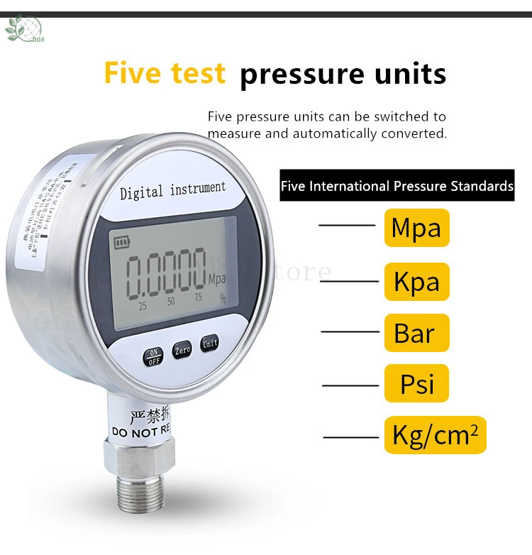 HC YS100 Нержавеющая сталь интеллигентая (ый) Батарея цифровой Давление датчик
