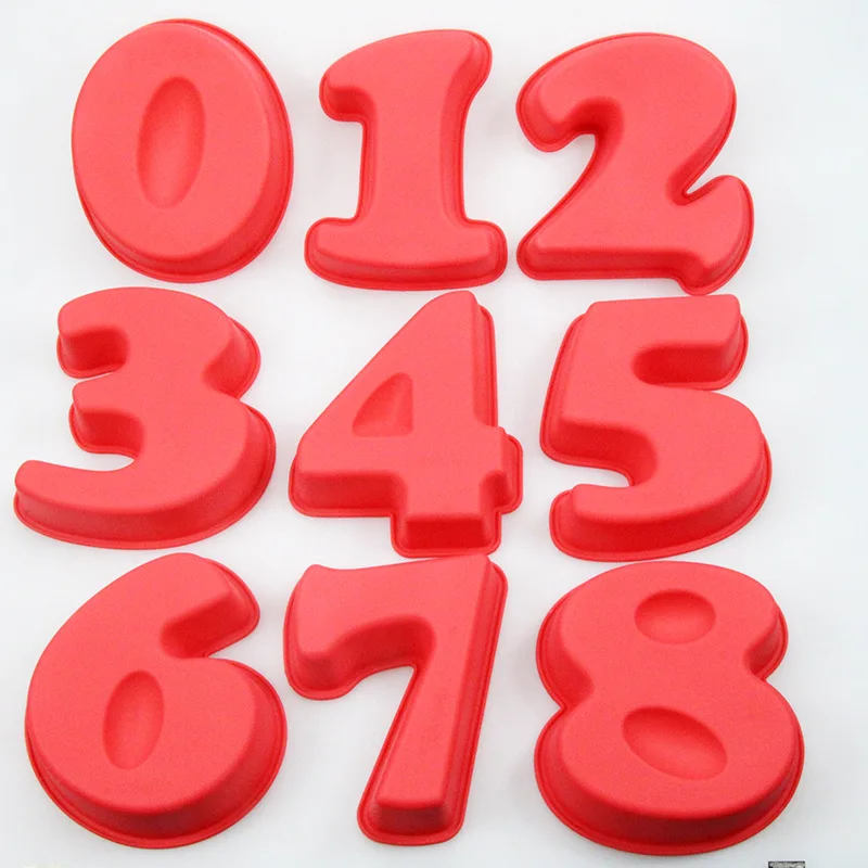 

Silicone Layered Cake Mold 0-8 Number Baking Cake Pan Birthday Anniversary 7inch Set of 9 Cake Tray Mould Non-stick Baking Tools