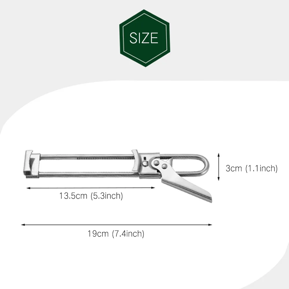 

Adjustable Stainless Steel Can Opener Manual Jar Bottle Opener ar Lid Opener Gripper Kitchen Accessories Gadgets