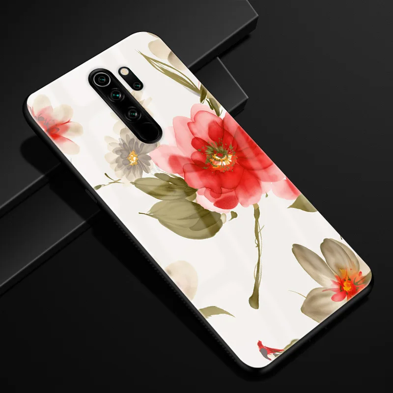 22 Для Xiaomi Redmi Note 8 Pro Чехол силиконовый бампер стекло жесткая задняя крышка для Redmi Note 8 чехол для телефона s Redmi Note8 Pro 8Pro Coque - Цвет: 22
