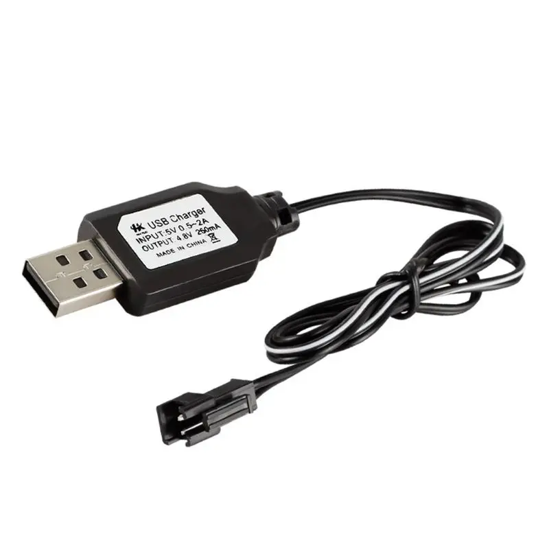 

Charging Cable Battery USB Charger Ni-Cd Ni-MH Batteries Pack SM-2P Plug Adapter 4.8V 250mA Output Toys Car A0NB