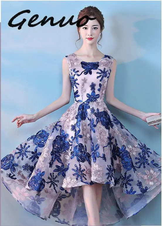 Женские Платья с цветочным принтом ярко синие и пыльные платья 2019|Женские платья|