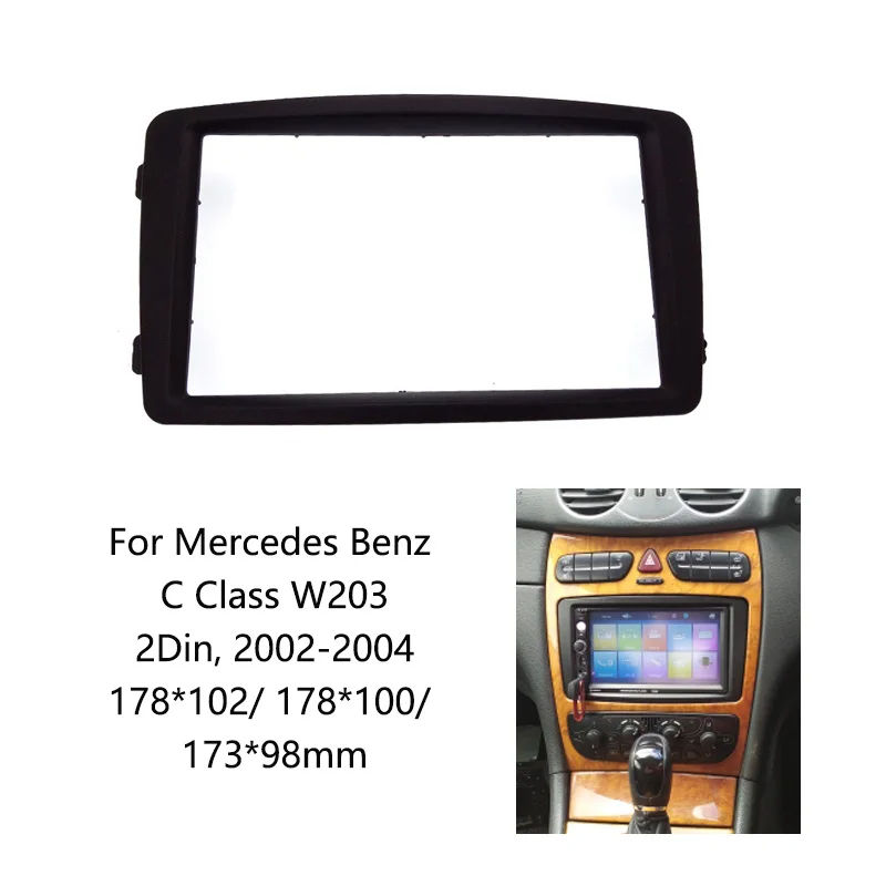 2Din панель для Mercedes Benz C Class W203 2002-2004 DVD стерео Панель Рамка крепления тире Установка
