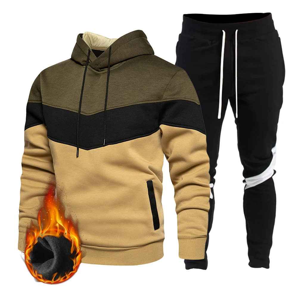 

Men's Sets Hoodies+Pants Autumn Winter Hooded Sweatshirt Sweatpants Fashion Slim Fit Men Set Hoodie Pant Hip Hop Pullover Hoody
