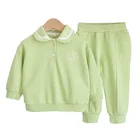 Весенне-осенняя повседневная одежда для маленьких мальчиков и девочек, удобный теплый комплект из 2 предметов, Детская верхняя одежда