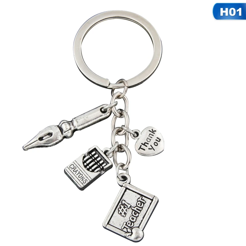 Брелки для учителей с большим сердцем обучения маленьким умам брелок ключей