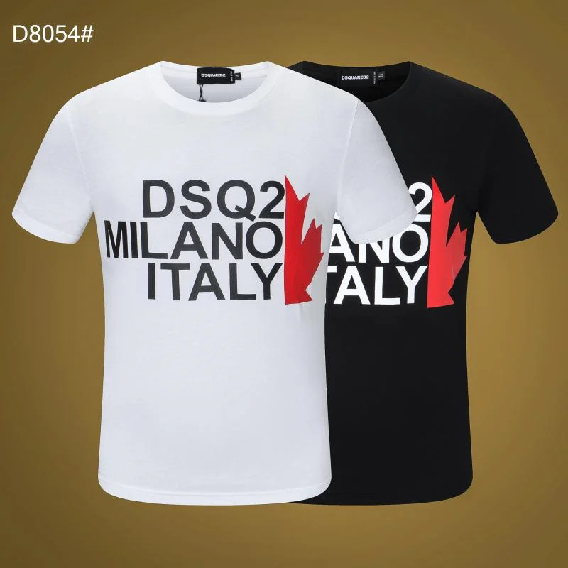Итальянская Миланская футболка деловой мужской хлопковый стиль модный короткий