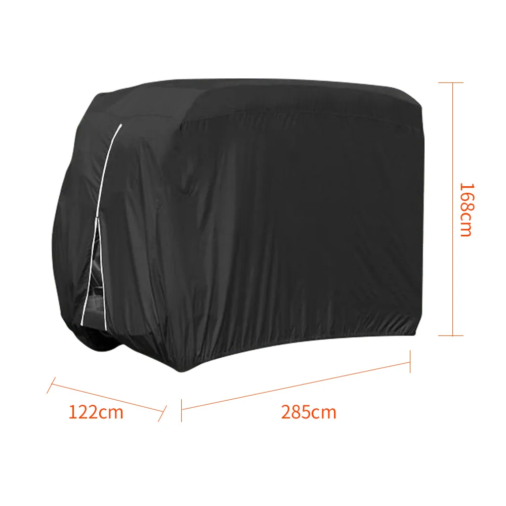 

Golf Cart Cover 4 Passenger Protect Hem Home Dust Prevention Outdoor Sports Waterproof Buckle Body Oxford Cloth Practical Sport