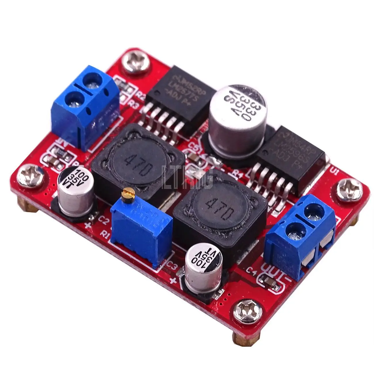 

LTRIG custom 1Pcs XL6019 replace LM2577S LM2596S DC-DC Step Up Down Boost Buck Voltage converter Module 15W