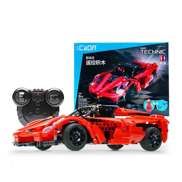 

453pcs Electric RC Car DIY Building Block Set Remote Control Sportscar Racer Cars Model Enlighten Bricks Toy Car In Blocks