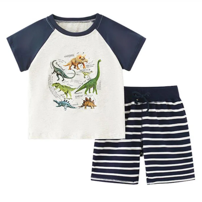 Детский хлопковый комплект из 2 предметов с коротким рукавом