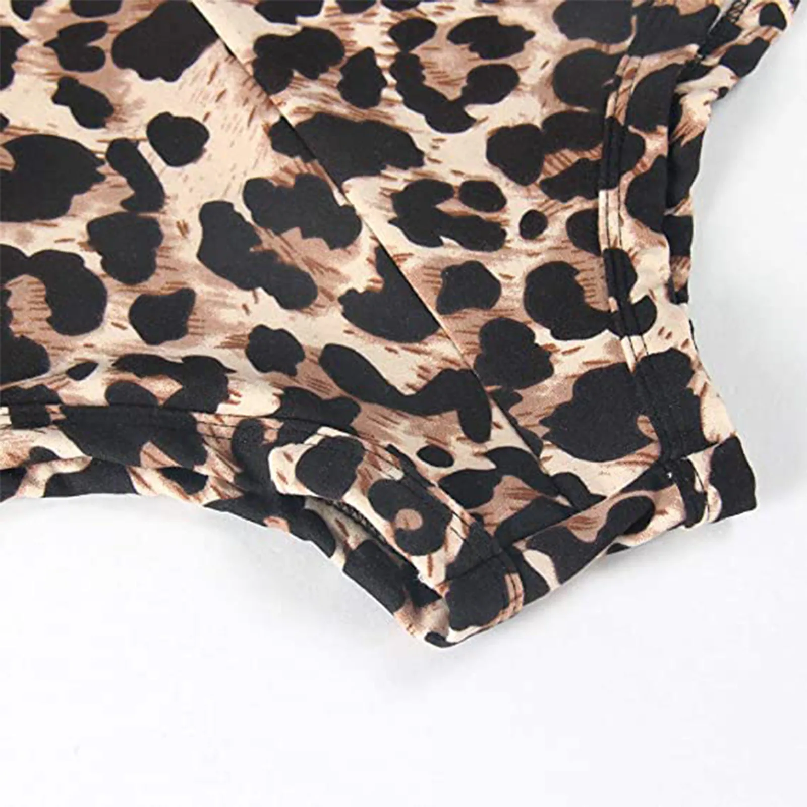 

2021 Women Playsuit long sleeve V-neck leopard print sexy bodycon playsuit autumn streetwear club Night outfits ribbed Bodysuits