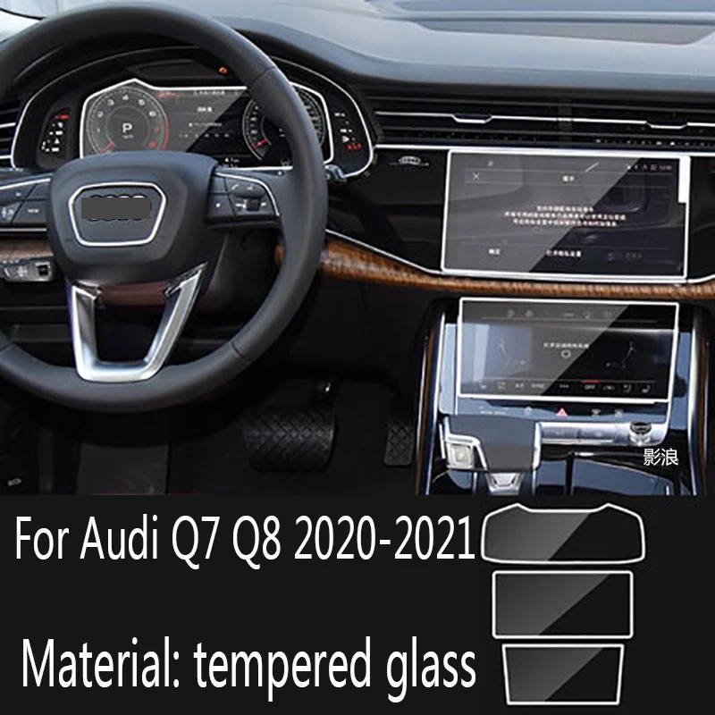 

For Audi Q7 Q8 2020-2021 Car GPS navigation film LCD screen Tempered glass protective film Anti-scratch Film Accessories sticke