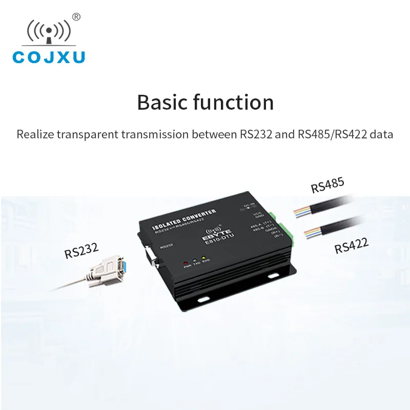 COJXU Industrial Grade Super Cost-effective Isolated Bidirectional Converter  E810-DTU(RS)  Combined EIA / TIA Aluminum Shell