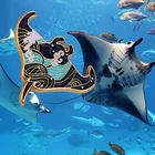 Мягкая эмалированная брошь Manta Ray в виде морских животных, большая волна, дьявол, рыба, художественные украшения