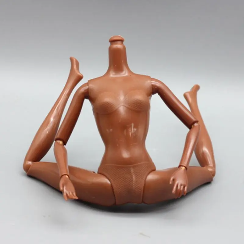 

12Jointed DIY Movable Chocolate Naked Doll Body Doll House DIY Body Without Head Superior Quality