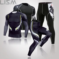 mens quick drying thermal long underwear suit casual tight basketball exercise gym running jogging tights sports mma suit