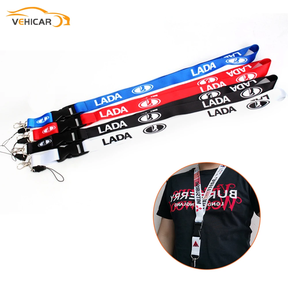 

VEHICAR Car Neck Straps Lanyard For Lada Car Key Accessories Phone ID Badge Holder Hanging Rope Anti-lost