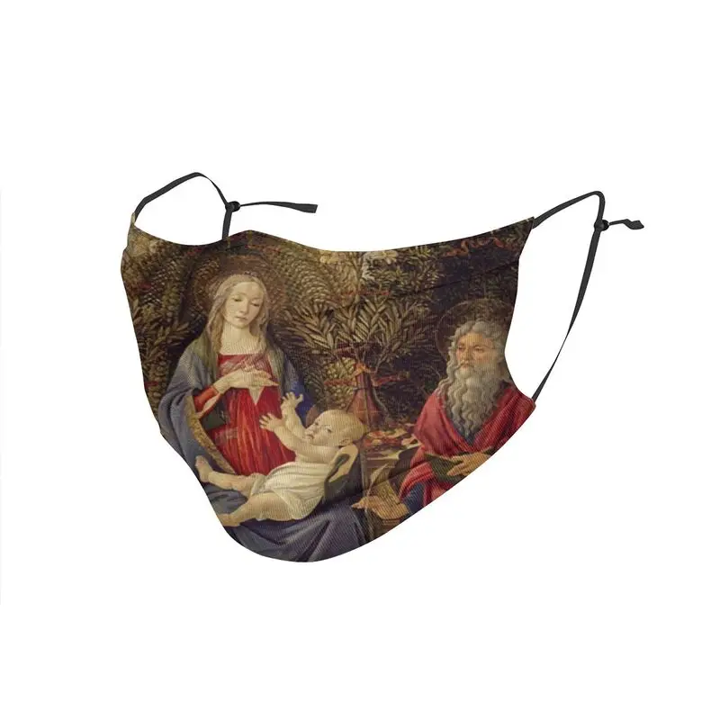 

Sandro Botticelli Madonna With Saints Adult Mouth Face Mask Christian Oil Painting Dustproof Protection Cover Respirator Muffle