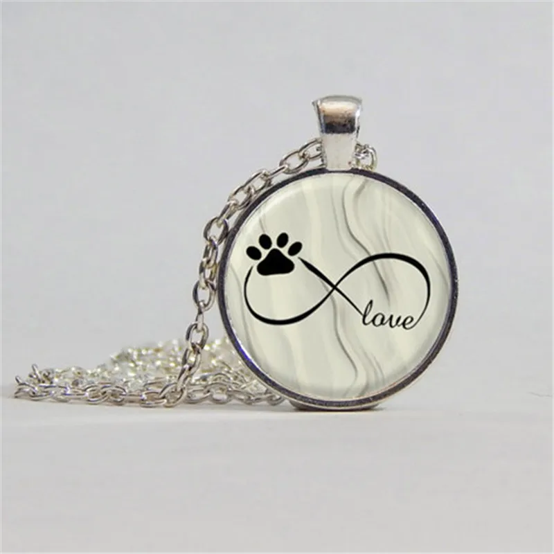

Infinite Love Photo Cabochon Glass Chain Necklace,Charm Creative Women Pendants Fashion Jewelry Accessory,Friend Gifts