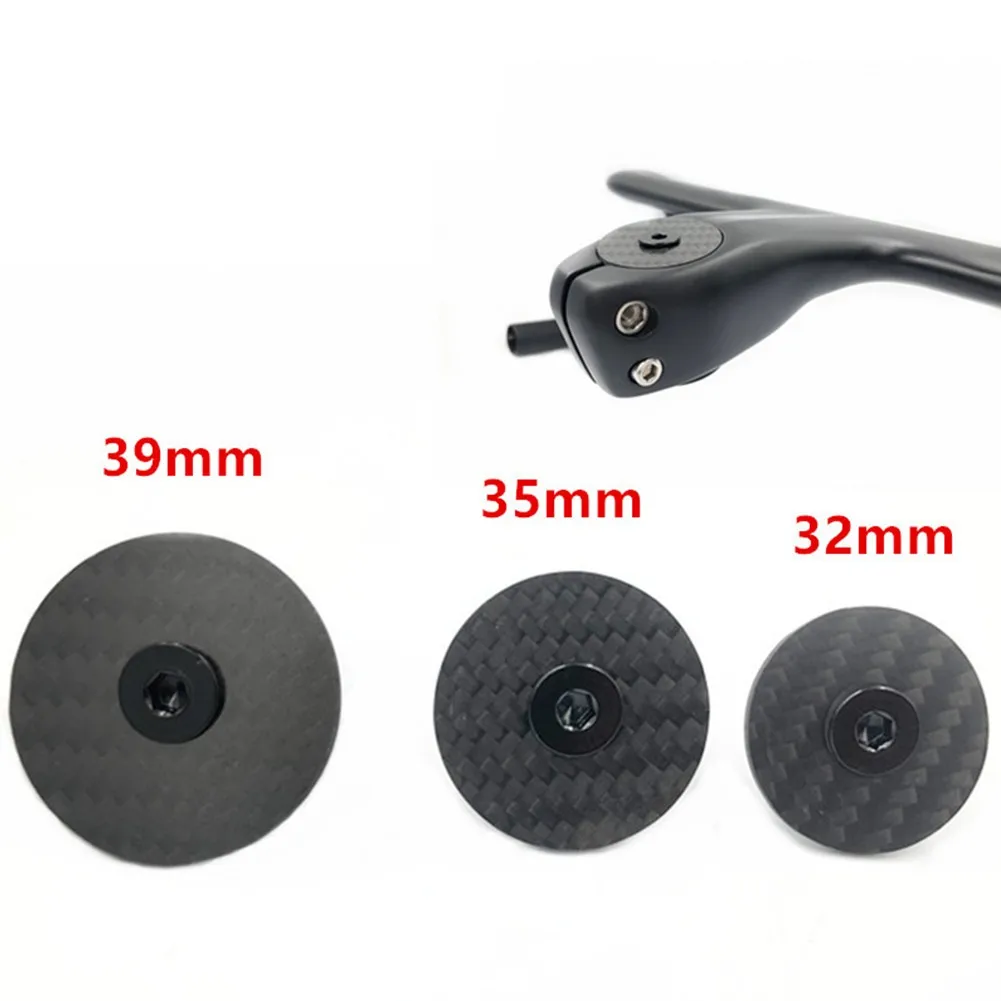

Bicycle Headset Cover Carbon Fiber MTB Road Bike Stem Top Cap W/ Bolt For 28.6/31.8mm Front Fork Headset Cap Cycling Accessories