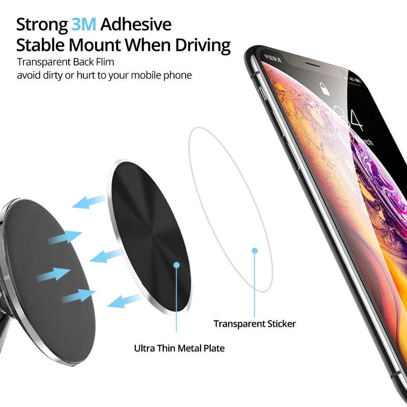 Магнитный держатель FONKEN металлический Железный для телефона мобильный телефон