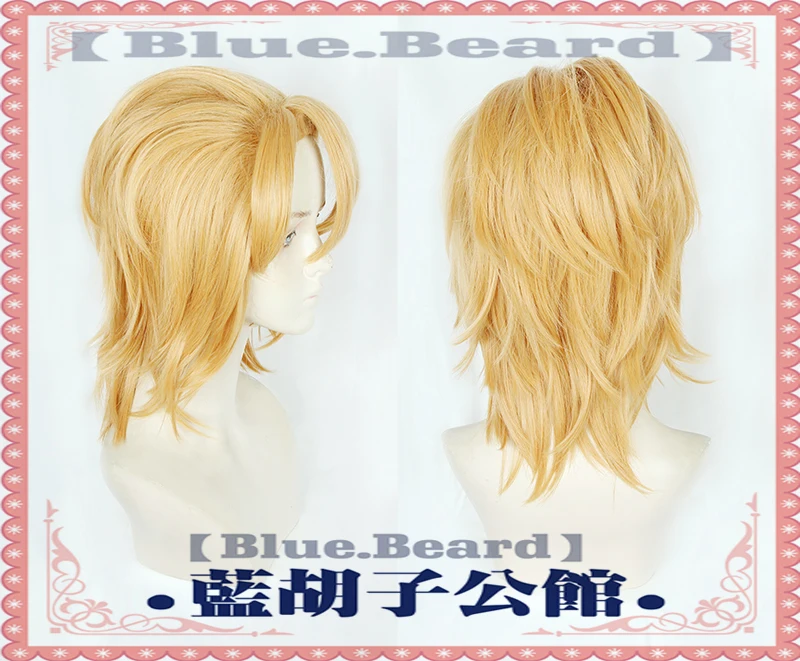 Парик для косплея Pannacotta Fugo JOJO Bizarre Adventure Anime Golden Short Synthetic Hair Halloween Role Play Party Cap.