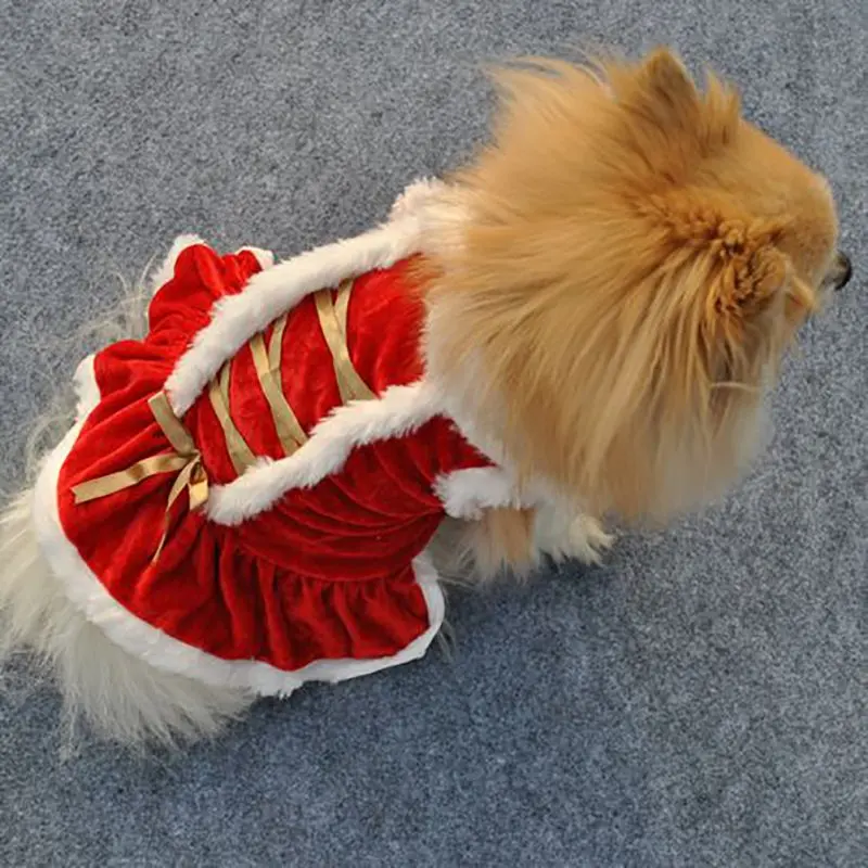 

XS-L Santa Claus Costume Dog Christmas Dress Apparel Hoodie Pet Coat Outwear New arrive 2020