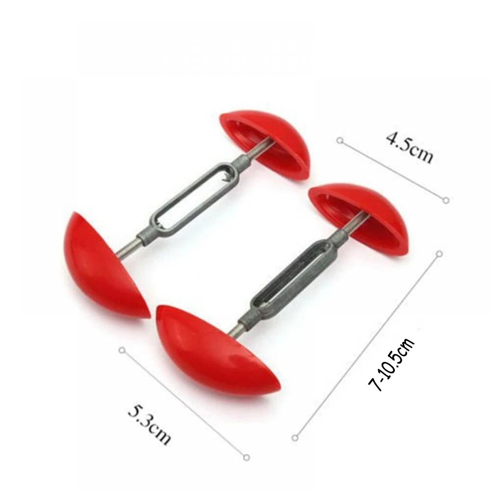 2Pc Portable Mini Shoes Stretchers Adjustable Shoe Support Solid Red Shoe Expander Width Extender Shoe Tree Keeper Men Women