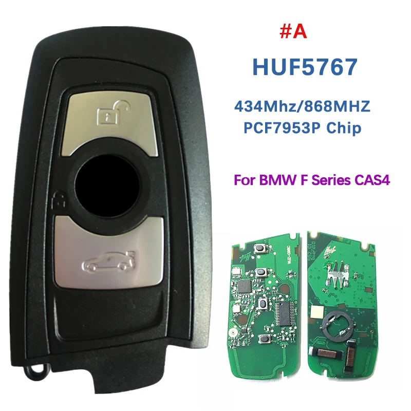 

Цветной 3-кнопочный ключ CN006099 для BMW F Series CAS4 Smart HUF5767 HITAG PRO PCF7953P, чип 434/868 МГц, без ключа