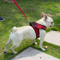 summer breathable small medium dog pet harness leash set puppy cat vest harness collar for chihuahua pug bulldog cat arnes perro