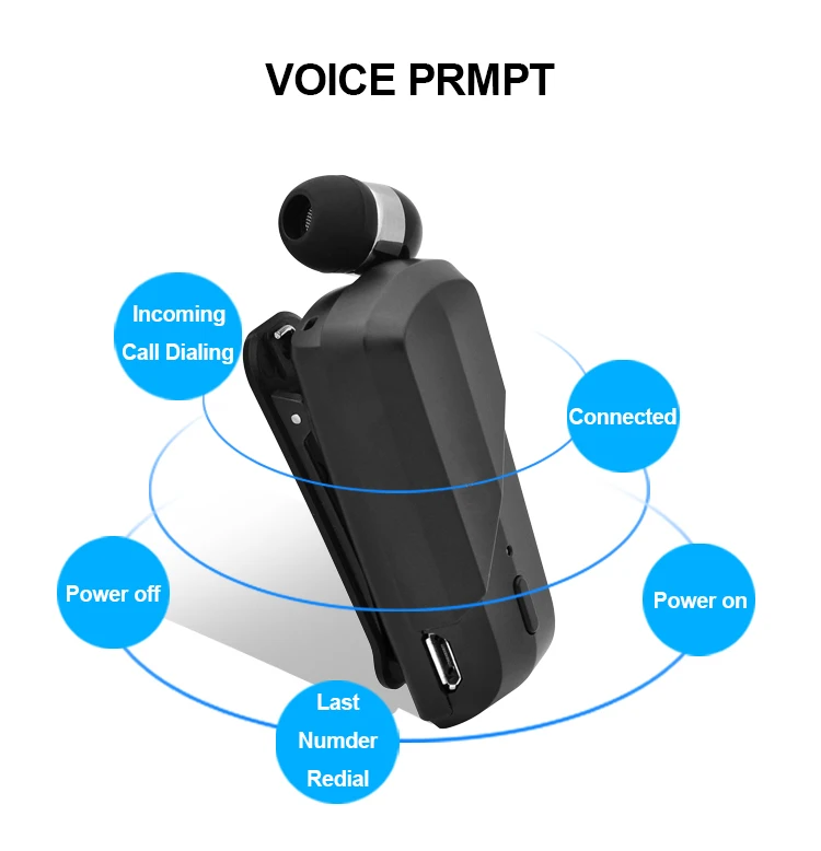 F902 Вибрирующая оповещение износ зажим Беспроводная Bluetooth гарнитура чип CSR DSP