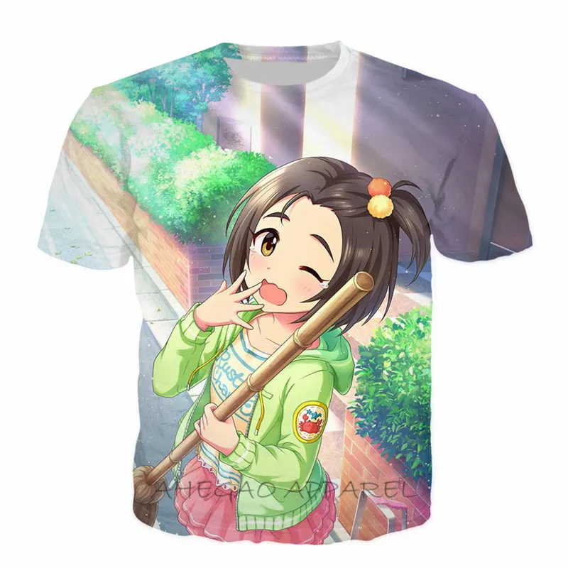 Футболка Kawaii Idols Girls в стиле Харадзюку футболка с героями аниме летняя коротким