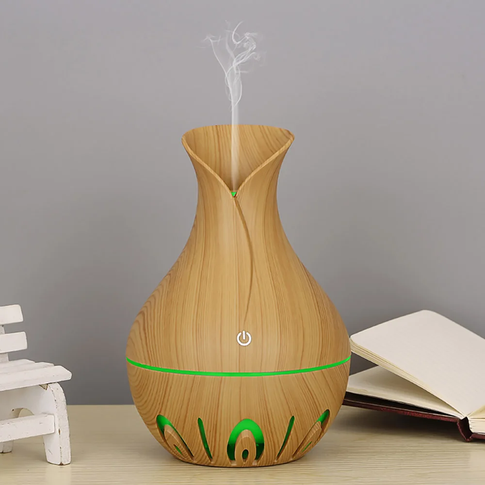 small capacity Air Humidifier Aroma Diffuser Essential Oil Diffuser Wood Grain Aromatherapy Purifier Mist Maker Light Home