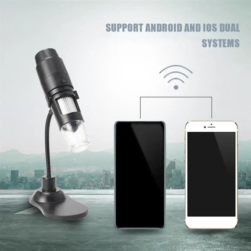 

Wifi Wireless Digital Display Electronic Microscope HD Magnifying Glass for Android Tablet Phones Photo Video Playback