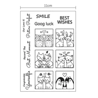 animal couple transparent silicone stamp seal for diy scrapbooking album decor clear stamp office school supplies stationery