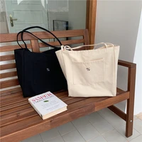 korean tote shopping bag women shoulder canvas bag student cotton cloth eco shopper bag ladies reusable foldable handbag 2021