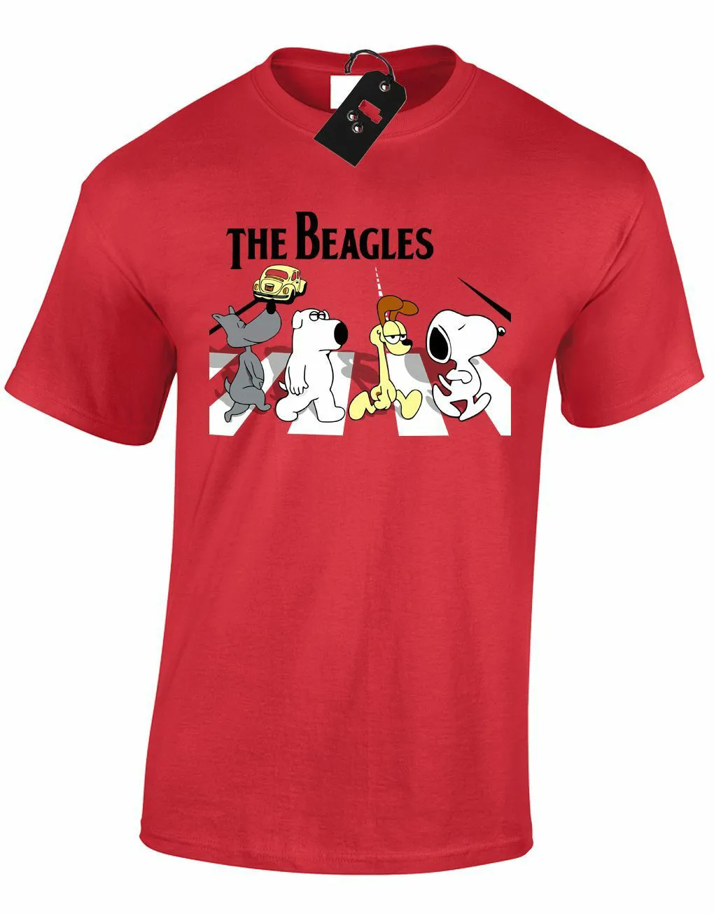 Мужская футболка BEAGLES BRIAN ABBEY ROAD веселый Гарфилд THE GUY | одежда