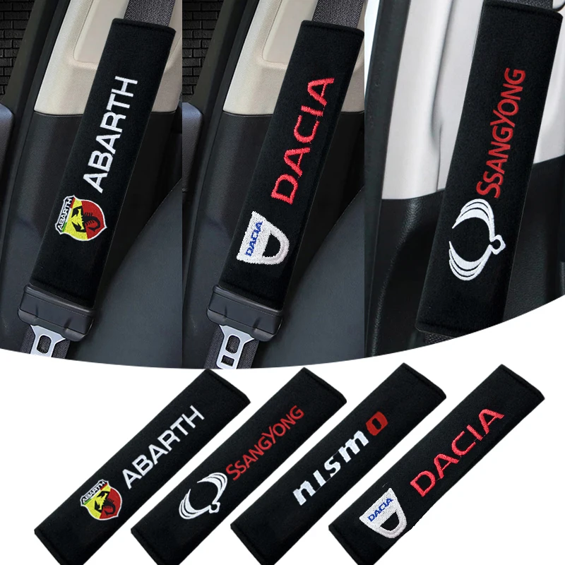 

2pcs Car Interior Protection Seat Belt Cover Car Styling for Renault Duster Megane 2 3 Captur Logan Clio Fluence Car Accessories