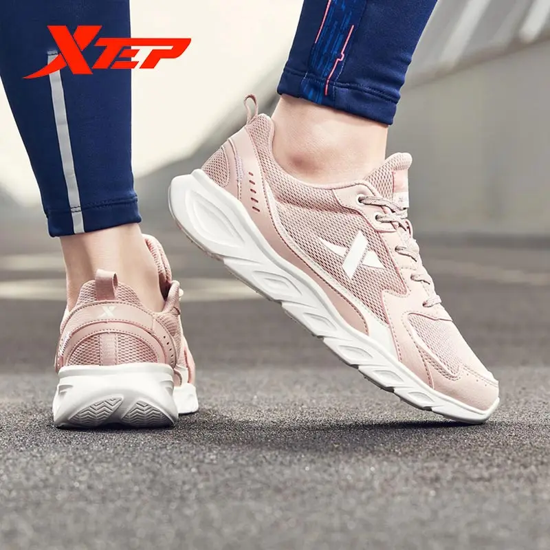 

Xtep Women's Running Shoes Autumn Solid Color Lace-Up Sport Shoes Women Outdoor Shock Absorption Anti-Slip Sneakers 880118110106