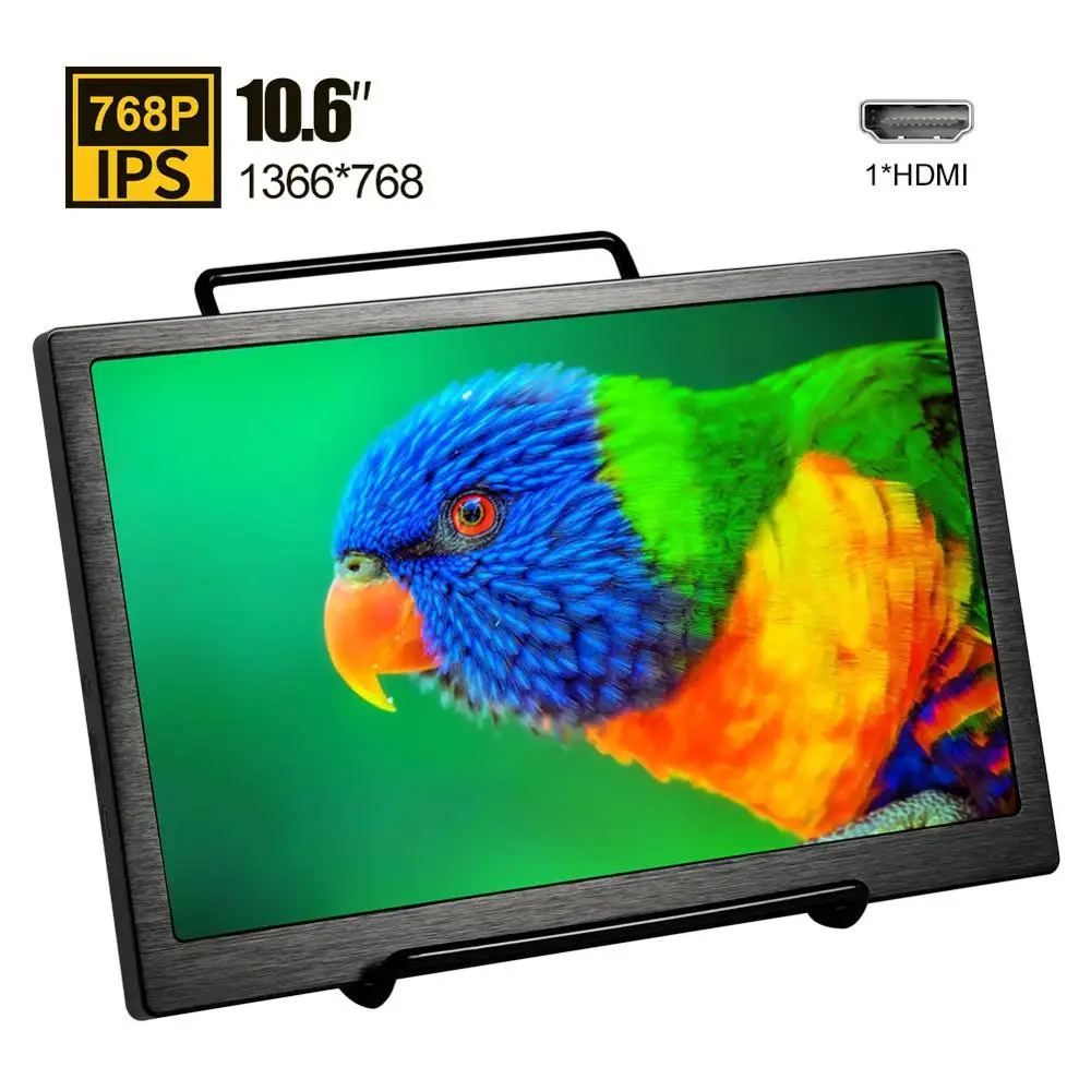 Портативный мини-монитор, 10 дюймов, HDMI, IPS, дисплей для PS3, PS4, PS5, Xbox Series X Switch, ПК, ноутбука, компьютер, Raspberry Pi, ЖК-экран - изображение