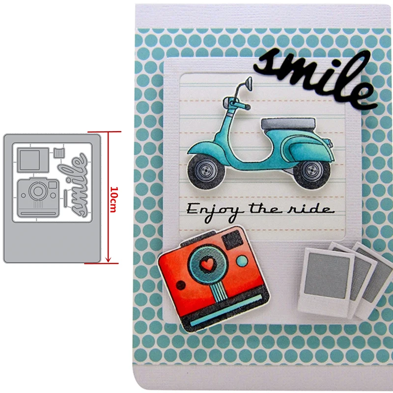 Фоторамка для простой камеры альбом с надписью SMILE металлические резные плашки