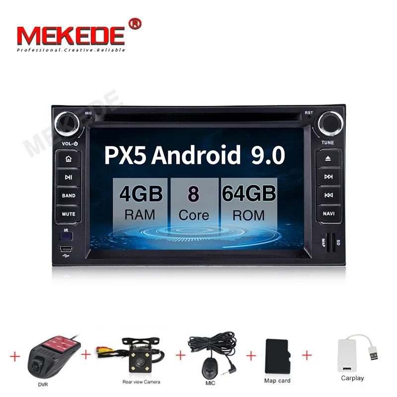 caemra dvr carplay PX5 android 9,0 4 Гб+ 64 ГБ Автомобильный мультимедийный плеер навигация gps DVD для kia Cerato Spectra Sorento Picanto Carnival LOTZE wifi BT - Цвет: caemra dvr carplay