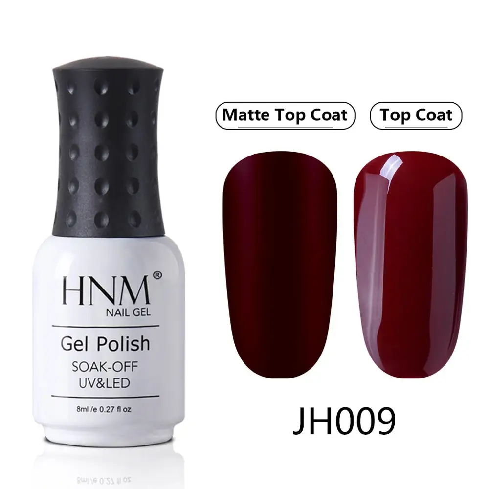JH009 HNM красный коричневый матовый эффект гель лак для ногтей нужно матовое верхнее покрытие база Полупостоянный УФ светодиодный гибридные Лаки лак для ногтей - Цвет: JH009