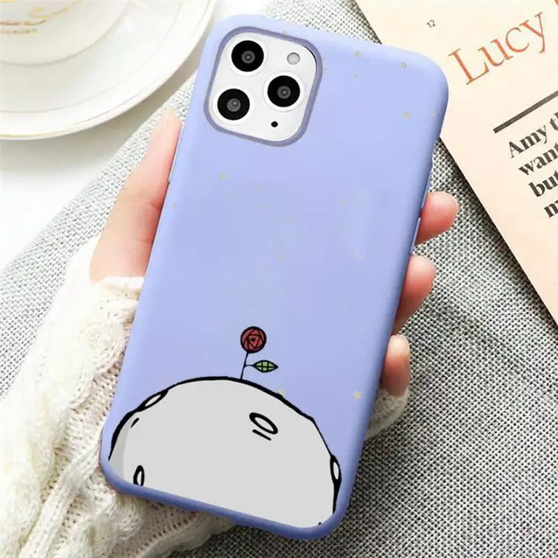 

The Little Prince Phone Case Candy Color Violet for iPhone 11 12 pro XS MAX 8 7 6 6S Plus X SE 2020 XR