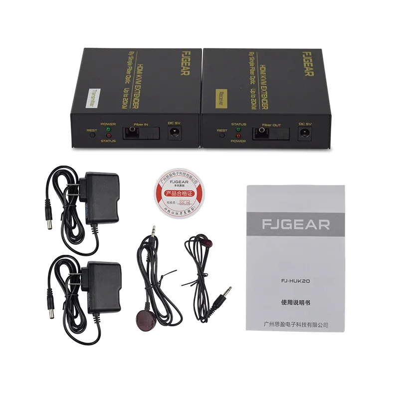 HDMI KVM волоконный удлинитель волоконно-оптический конвертер Поддержка USB контроль