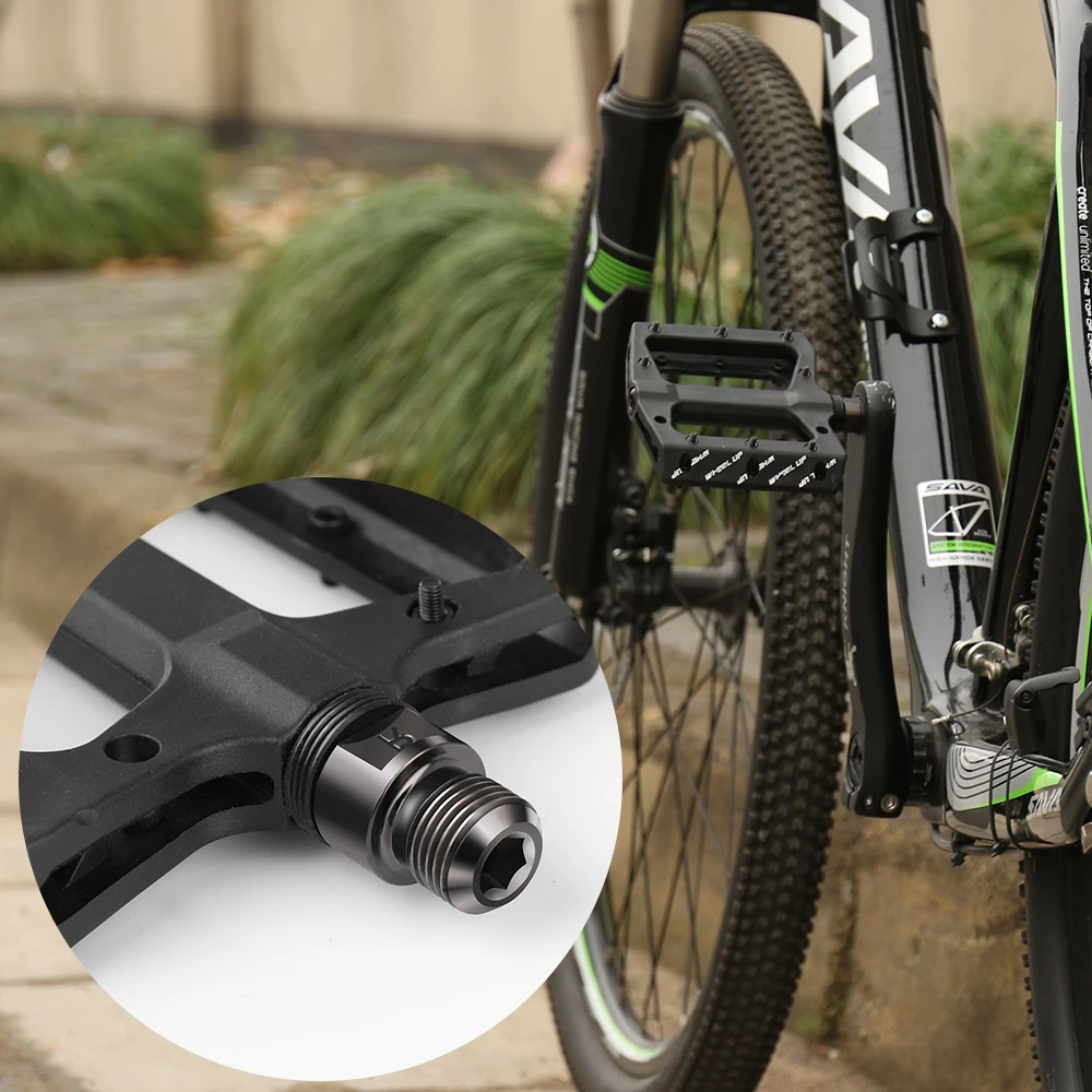 

1 Pair MTB Mountain Bike Pedal High Quality Nylon Fiber Closed 2 Bearing Non-slip Bicycle Pedals Fixed Gear Bike Pedal