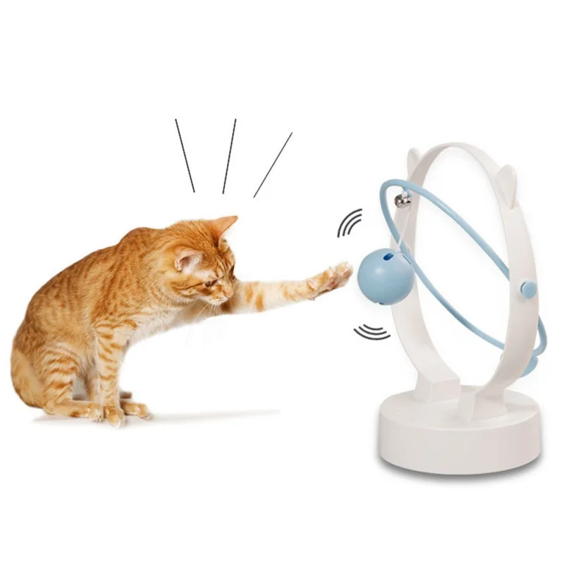 

Electric Pet Cat Toy With Plush Ball Leaking Ball Swinging Smart Pet Cat Dog Interactive Ball Toy Pet Supplies