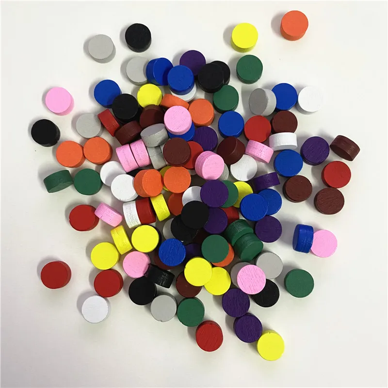 Деревянные фигурки разноцветные пешки/Шахматы для настольных